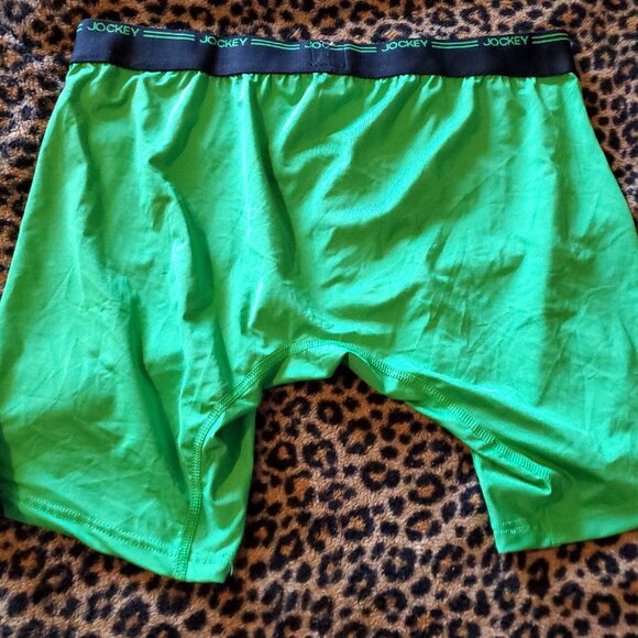 Jockey Men's boxer briefs 2 pieces,1 black and 1 green, size large - Picture 3 of 5